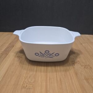 Corningware White and Blue Bakeware Pot for Modern Kitchens